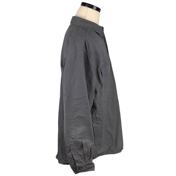 Wrangler Rugged Wear Gray Button-Up Shirt XL 100% Cotton Long Sleeve Mens Casual - Picture 4 of 14